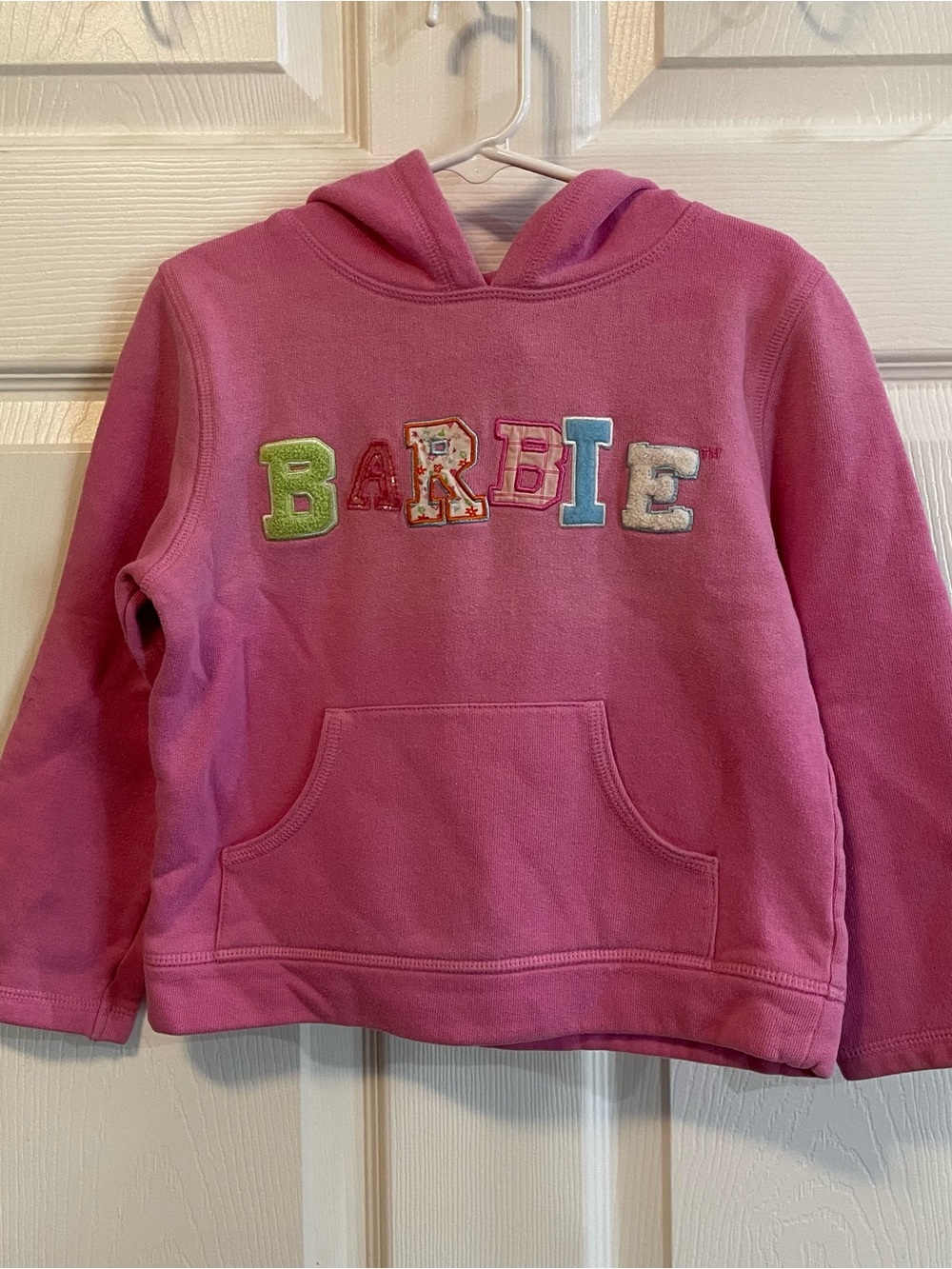 Vintage 2004 Barbie Avenue Pink Hoodie Size 5/6 Y2K Barbiecore